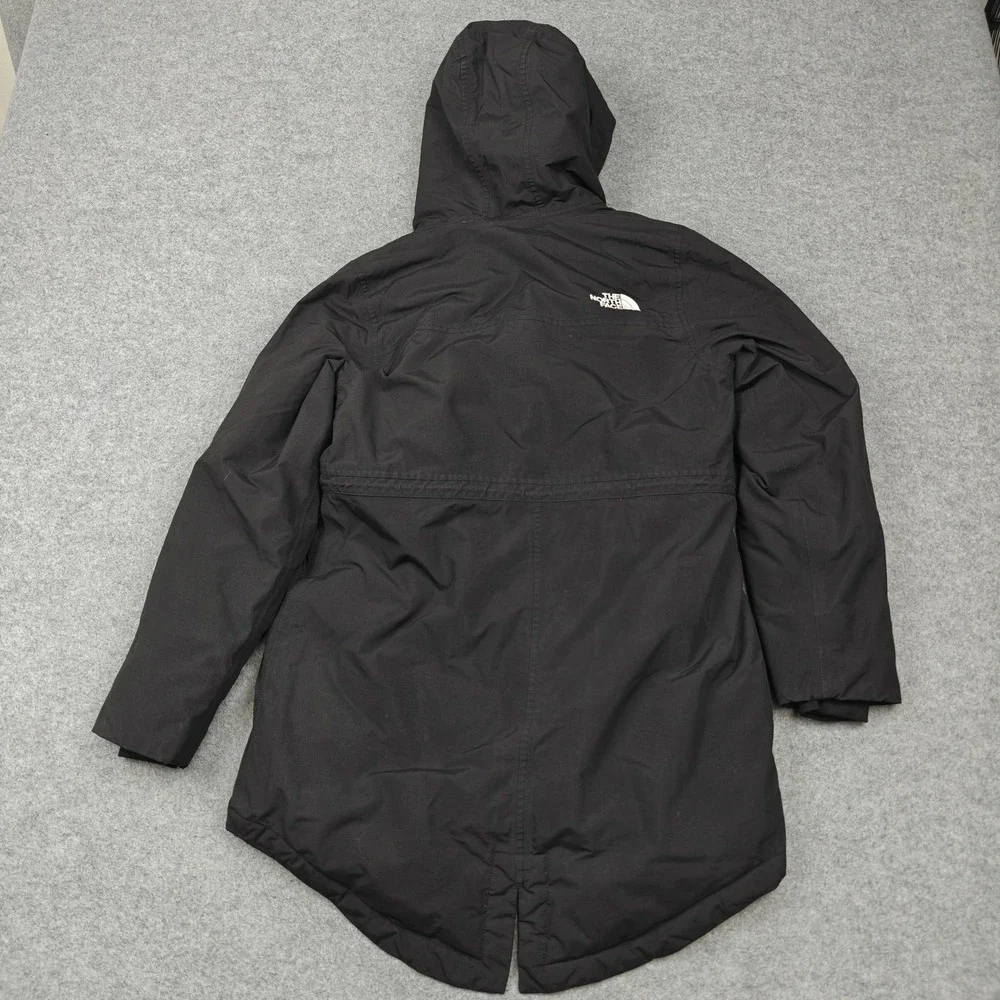 The North Face Coat Girls 12 Black DryVent 600 Down Parka Hooded Warm Waterproof
